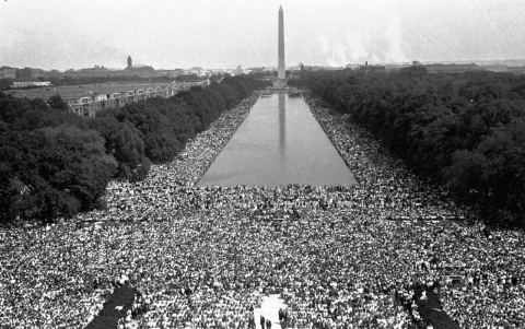 A view from the March on Washington in 1963. 